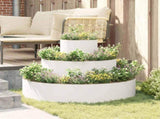 Garden Planter White 90 x 90 x 20 cm Cold-rolled Steel 873649