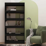 Book Cabinet/Room Divider Black 80x30x166 cm Engineered Wood 811719