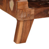 End Table with Shelf Brown 40 x 40 x 49 cm Solid Reclaim Wood 4104554