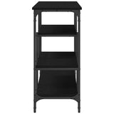 Console Table with Shelf Black oak 100 x 35 x 75 cm 863561