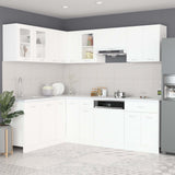 11 Piece Kitchen Cabinet Set Lyon White Engineered Wood 3067663