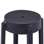Stackable Stools 4 pcs Black Plastic 247278