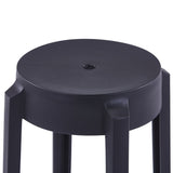 Stackable Stools 4 pcs Black Plastic 247278