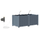 Garden Planter 2 pcs LiGht Grey 80 x 40 x 37.5 cm Plastic 42002891