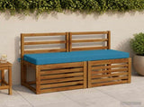 2-Piece Bench Cushions SOEST 2 pcs 100% Polyester Light Blue 949761