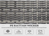 Rattan Folding Sun Lounger Outdoor Chair with Cushion and Pillow Mixed Grey T3398P328452
