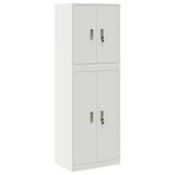 Storage Cabinet 2 pcs White 60 x 40 x 175 cm Steel Lockable 3438758
