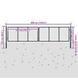 Mesh Garden Gate Galvanised Steel 400x75 cm Grey 145776