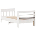 Bed Frame without Mattress White 75x190 cm Small Single Solid Wood Pine 3307030