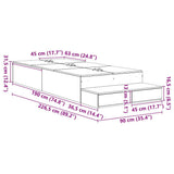 Storage Bed Frame with Drawer White 90 cm Engineered Wood 3335669