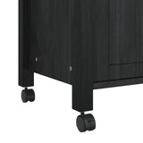 Kitchen Trolley MONZA Black 84 x 40 x 88.5 cm Solid Pine Wood 42027040