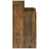 Desk with LED Lights Smoked Oak 97x45x90 cm Engineered Wood 820475