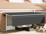 Manual Awning 3.5 x 2 m Anthracite 100% Polyester 3329655