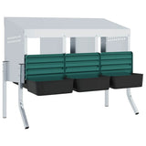 Chicken Nesting Box 3 Compartments with Legs Galvanised Steel 4104896