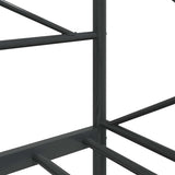 Day Bed without Mattress Black 90x190 cm Steel 4104667