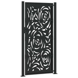 Garden Gate Black 100x200 cm Steel Flame Design 4100993