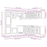 14 Piece Kitchen Cabinet Set Kalmar Black Engineered Wood 3314972