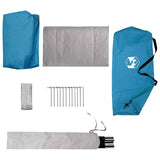 Backpacking Tent Blue 4-Person 185T Polyester with PU Coating 42017413