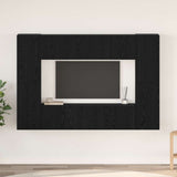 TV Cabinet Set Wall-mounted 8 pcs Black Oak Engineered Wood 3393376