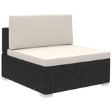 Patio Furniture Black Poly Rattan Large Removable Covers 41269
