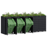 Wheelie Bin Storage for 5 Bins Black 340 x 77.5 x 121.5 cm 3394741