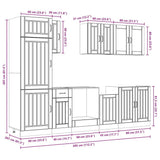 8 Piece Kitchen Cabinet Set Lucca Smoked Oak Engineered Wood 3314806