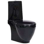 ZNTS Ceramic Toilet Back Water Flow Black 140298