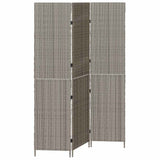 Room Divider Folding Manual Grey 146 x 180 cm Poly Rattan 42003670