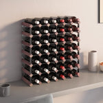 ZNTS Wine Rack for 42 Bottles Brown Solid Wood Pine 340893