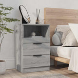 Bedside Cabinets 2 pcs Grey Sonoma Engineered Wood 817042