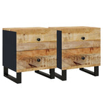 ZNTS Bedside Cabinets 2 pcs 40x33x46 cm Solid Wood Mango 345215