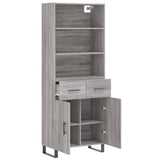 Highboard Grey Sonoma 69.5x34x180 cm Engineered Wood 3200543