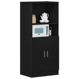 Kitchen Cabinet Black 57x41.5x131.5 cm Engineered Wood 860122