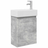 Bathroom Vanity Unit with Tap Concrete Grey 45.5 x 22.5 x 84 cm 889514
