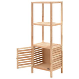 Bathroom Storage Cabinet Solid Walnut Wood 39.5x35.5x123 cm 247099