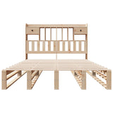Bookcase Bed without Mattress 140x190 cm Solid Wood Pine 3323986