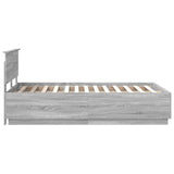 Bed Frame Grey Sonoma 120 x 200 cm Engineered Wood 3408101