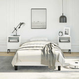 Bed Frame without Mattress White 100x190 cm Twin Faux Leather 346929