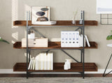 Bookcase 3-Tier Brown Oak 100x33x108.5 cm Engineered Wood 837691