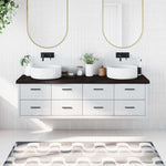 Bathroom Countertop Dark Brown 180x60x cm Treated Solid Wood 3156264