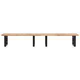 ZNTS Basin Shelf Wall Mounted Steel and Solid Wood Acacia 3302797