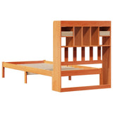 Bookcase Bed without Mattress Wax Brown 75x190 cm Small Single Solid Wood Pine 3321636