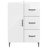 Sideboard High Gloss White 66 x 34.5 x 89.5 cm Engineered Wood 894859