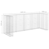 Gabion Wall for Garbage Bins Galvanised Steel 320x100x120 cm 145614
