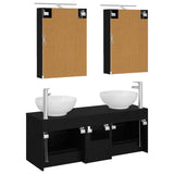 Bathroom Furniture Set 5 pcs Black Oak 3406960