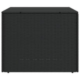 Garden Storage Box Black 291L Poly Rattan 365336