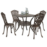 Garden Table Set 5 pcs Bronze Cast Aluminium 3334752
