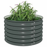 45530 Garden Raised Bed 80x80x44 cm Galvanised Steel Grey