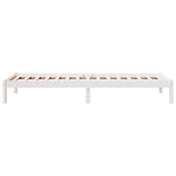 Extra Long Bed Frame without Mattress White 100x210 cm Solid Wood Pine 852405
