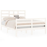 Bed Frame without Mattress White Solid Wood 120x190 cm Small Double 3105831